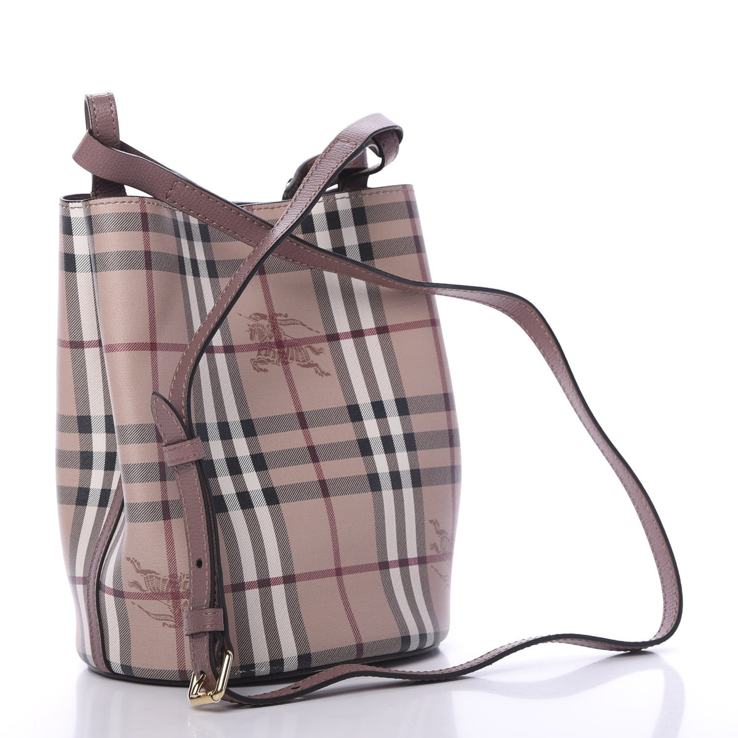 Haymarket Check Colours Small Lorne Bucket Crossbody Light Elderberry