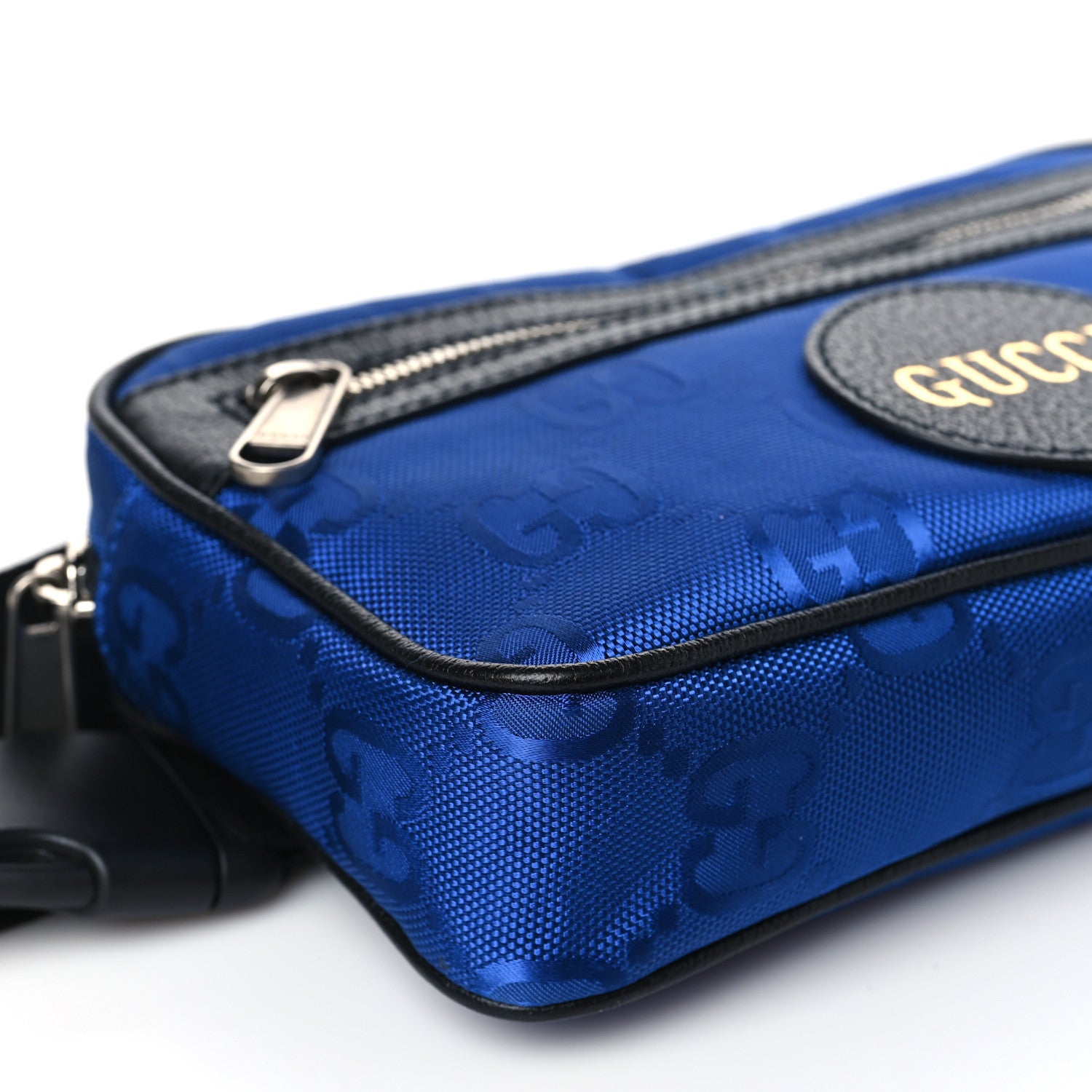 Gucci Econyl Nylon Monogram Off The Grid Belt Bag Guilted Blue Black 9 of 10