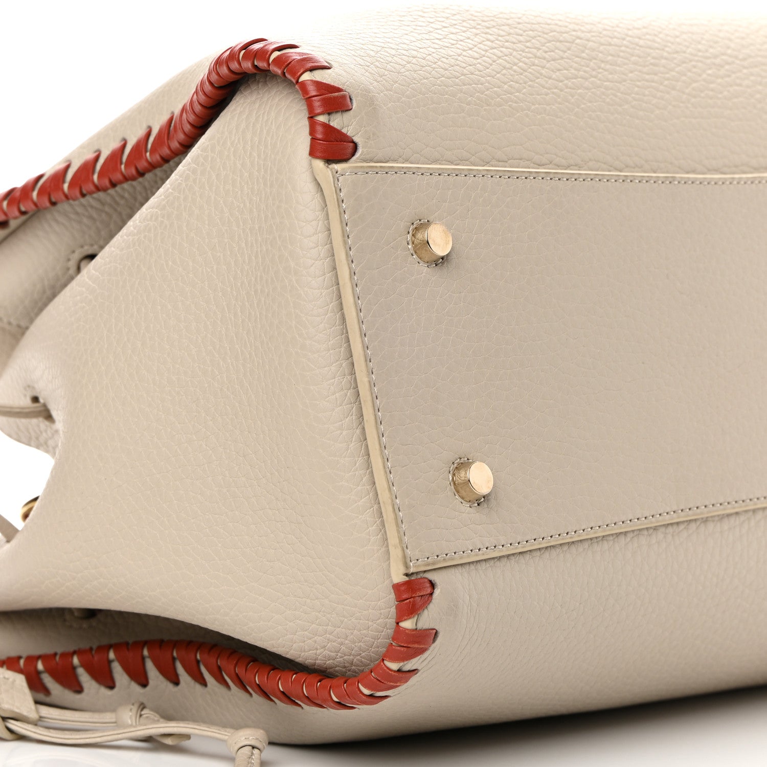Mulberry Heavy Grain Braided Edge Iris Tote Chalk 9 of 16