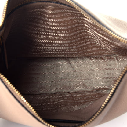 Prada Vitello Daino Zippered Hobo Messenger Cammeo 5 of 8