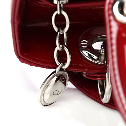 Christian Dior Patent Cannage Medium Lady Dior Red 12 of 13