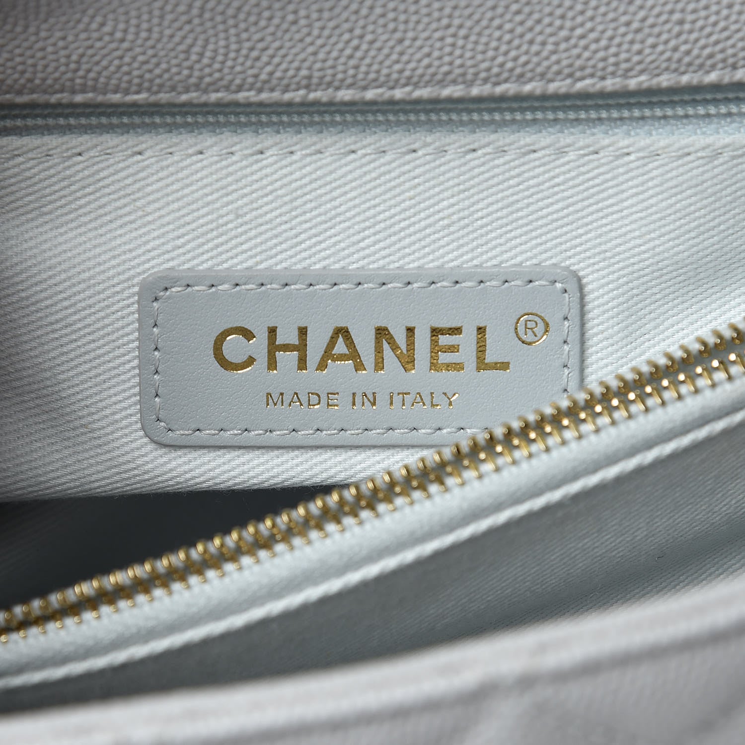 Chanel Caviar Quilted Small Coco Handle Flap Light Grey 8 of 9