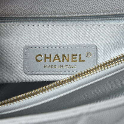 Chanel Caviar Quilted Small Coco Handle Flap Light Grey 8 of 9