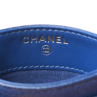 Chanel Caviar Quilted Boy Card Holder Blue 7 of 8