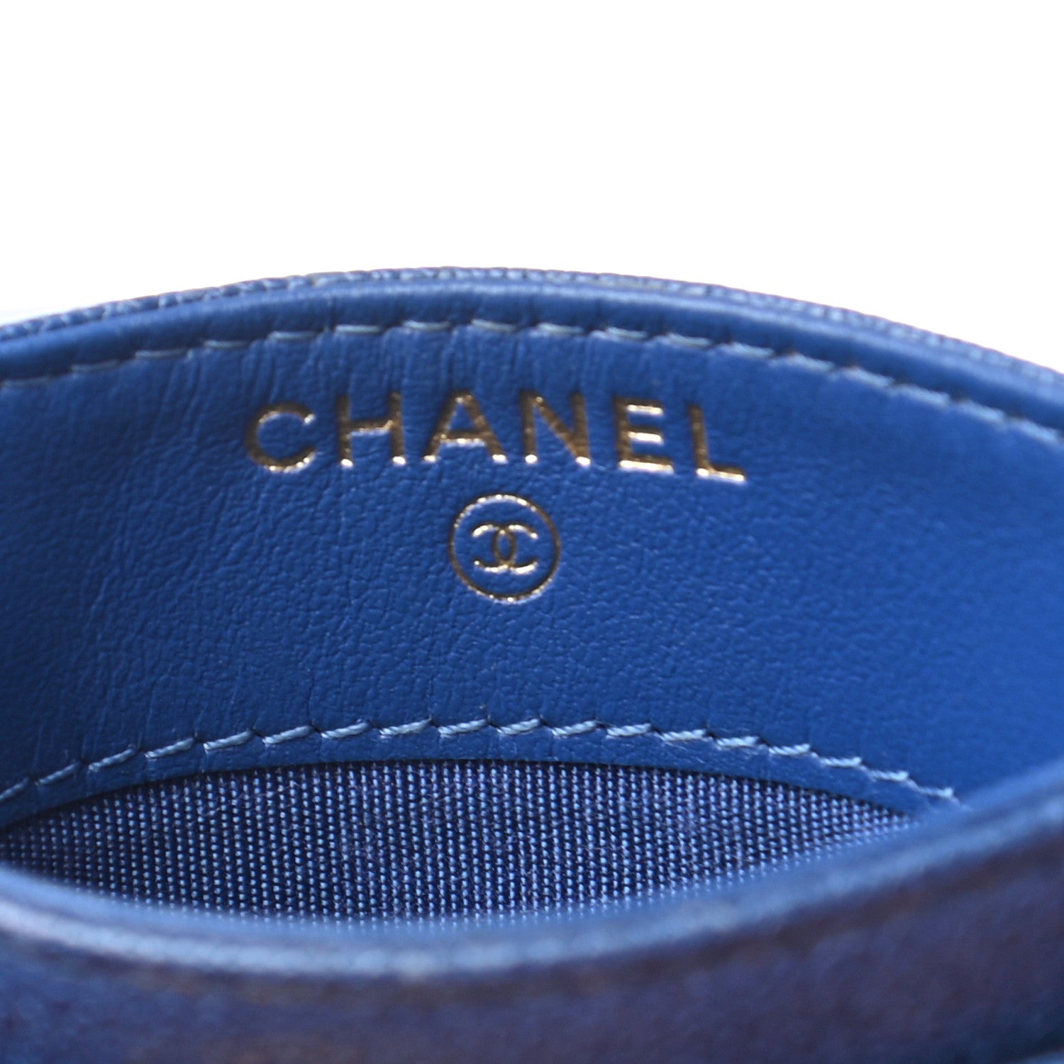 Chanel Caviar Quilted Boy Card Holder Blue 7 of 8
