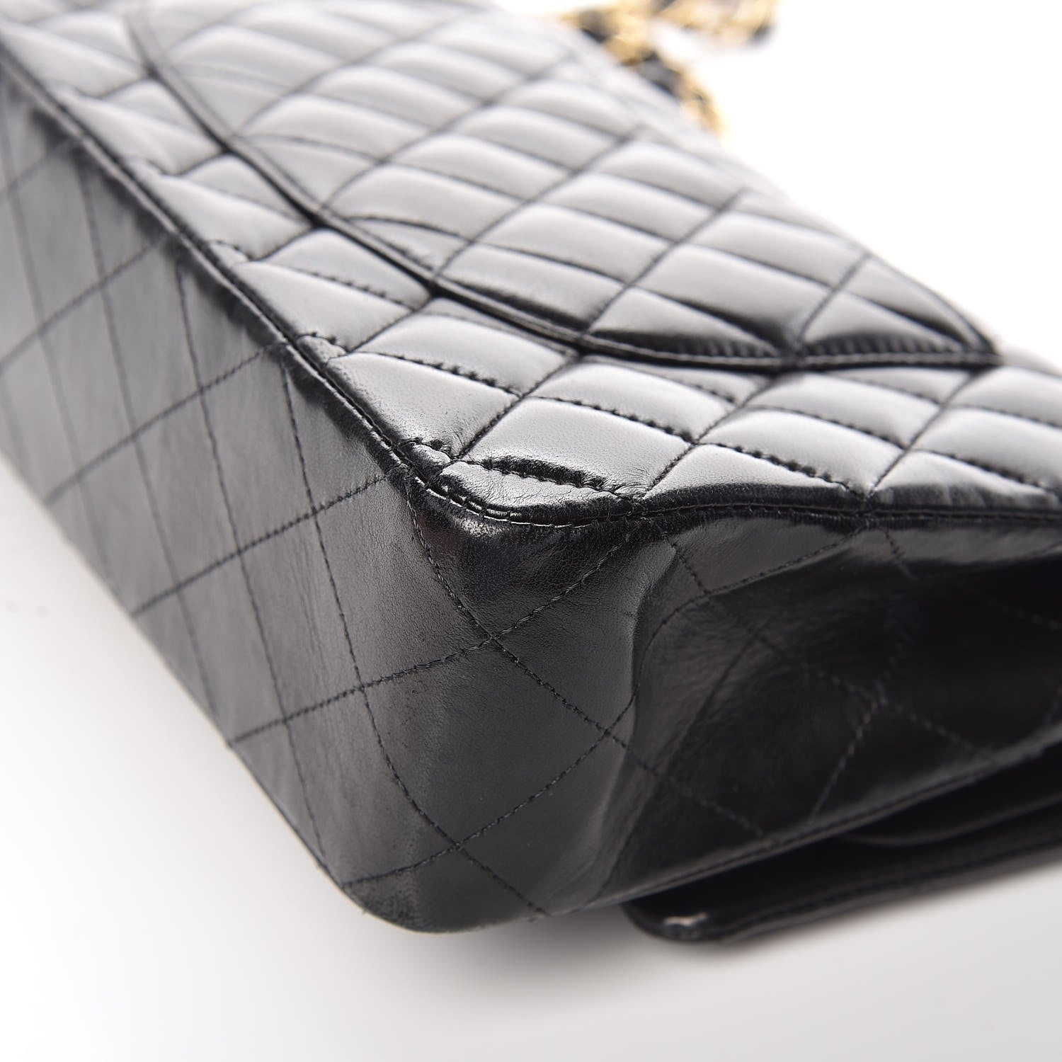 Chanel Lambskin Quilted Medium Double Flap Black 14 of 15