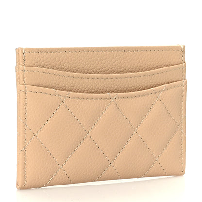 Chanel Caviar Quilted Card Holder Beige 3 of 8