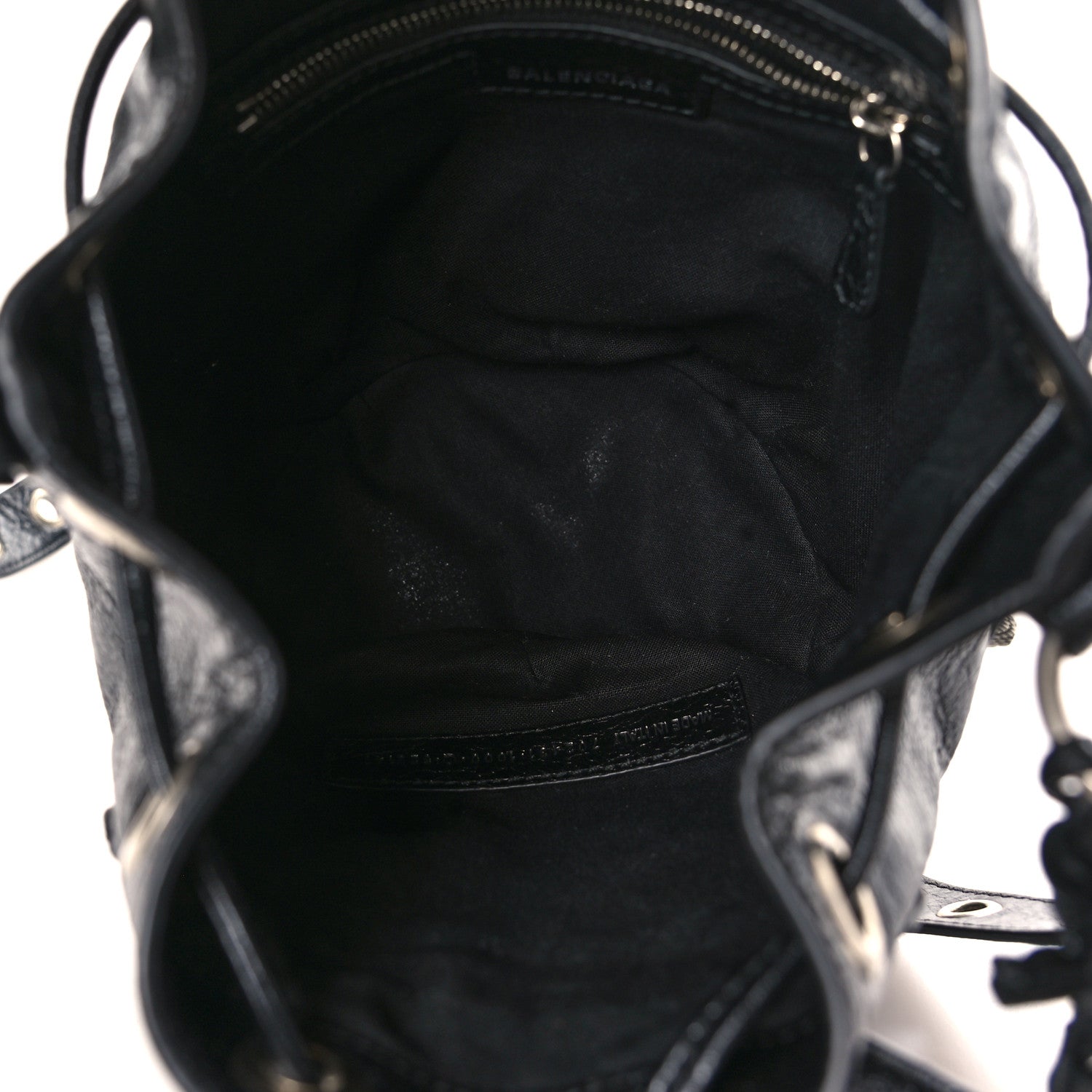 Balenciaga Agneau Arena Le Cagole Bucket Bag XS Black 5 of 9
