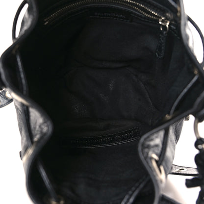 Balenciaga Agneau Arena Le Cagole Bucket Bag XS Black 5 of 9
