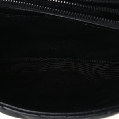 Saint Laurent Matelasse Chevron Monogram Monochrome Medium College Bag  Black 5 of 11