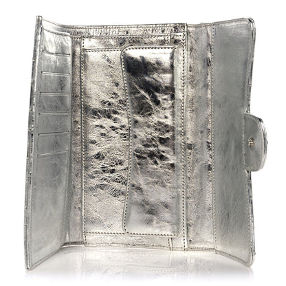 Chanel Metallic Aged Calfskin Quilted Reissue Long Flap Wallet Light Silver 5 of 11