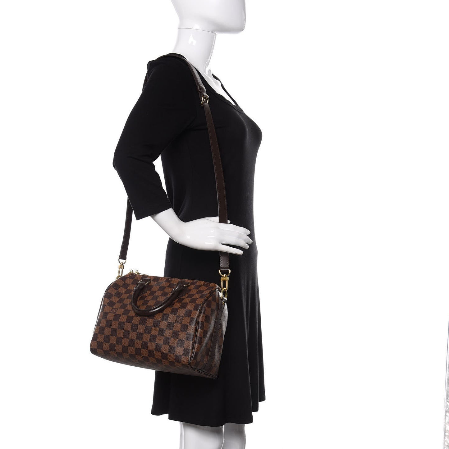 Damier Ebene Speedy Bandouliere 25