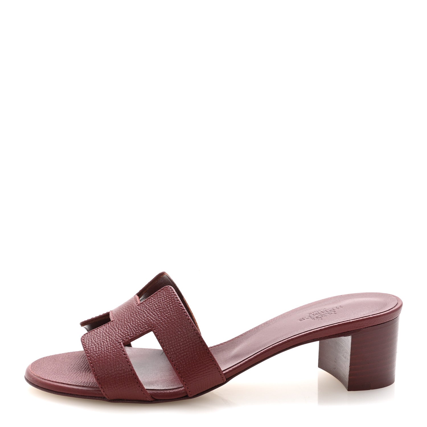 Hermes Epsom Oasis Sandals 37 Rouge H 1 of 10