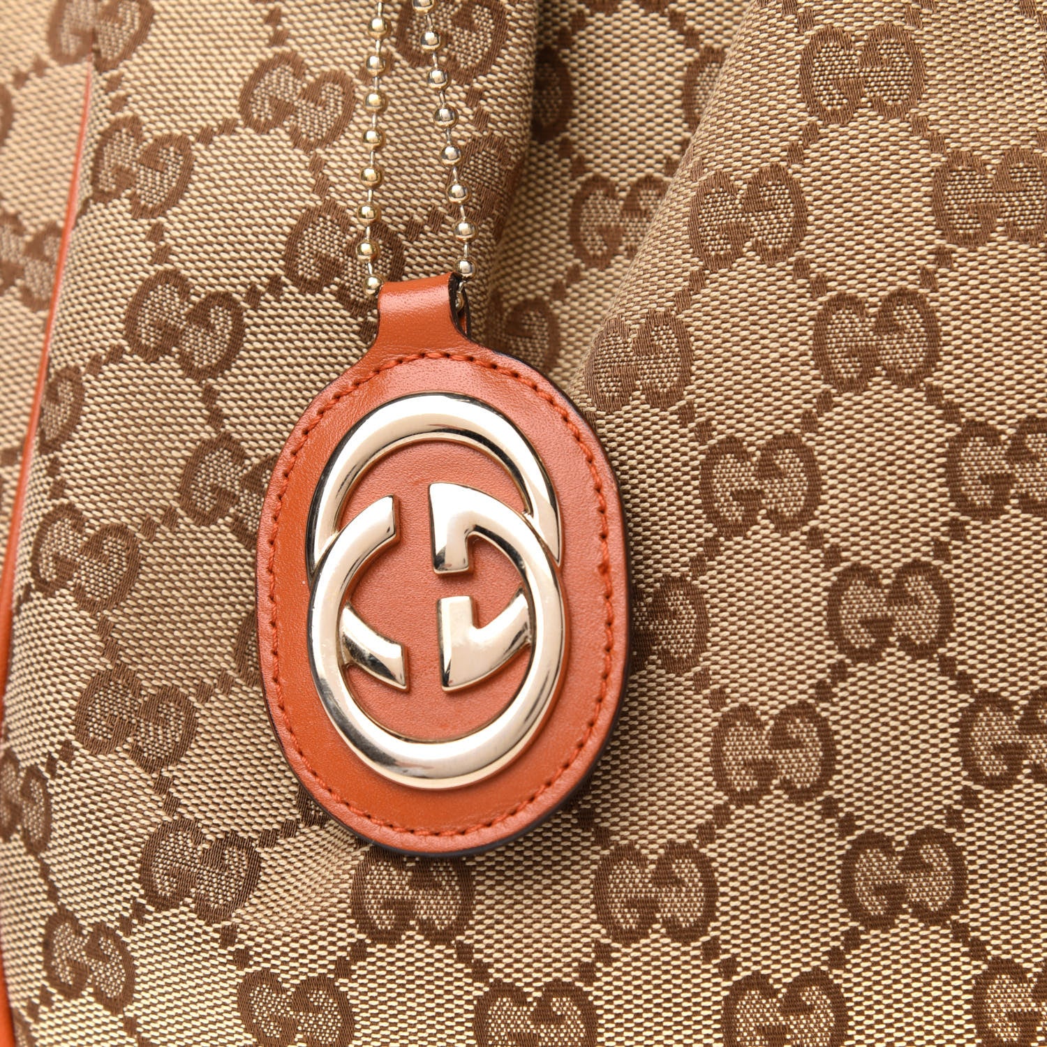 Gucci Monogram Medium Sukey Top Handle Tote Beige Orange 10 of 10
