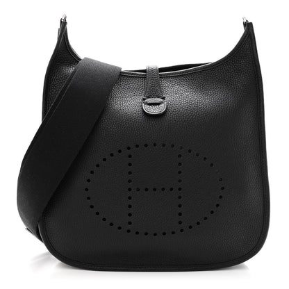 Hermes Taurillon Clemence Evelyne III PM Black 1 of 9