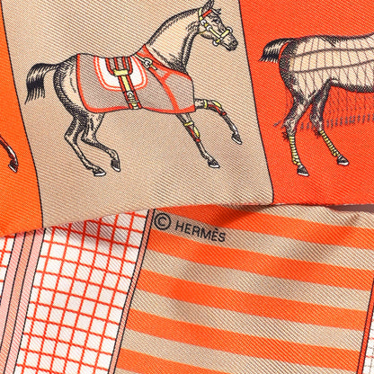 Hermes Silk Couvertures Nouvelles Twilly Orange Jaune Capucine 4 of 4