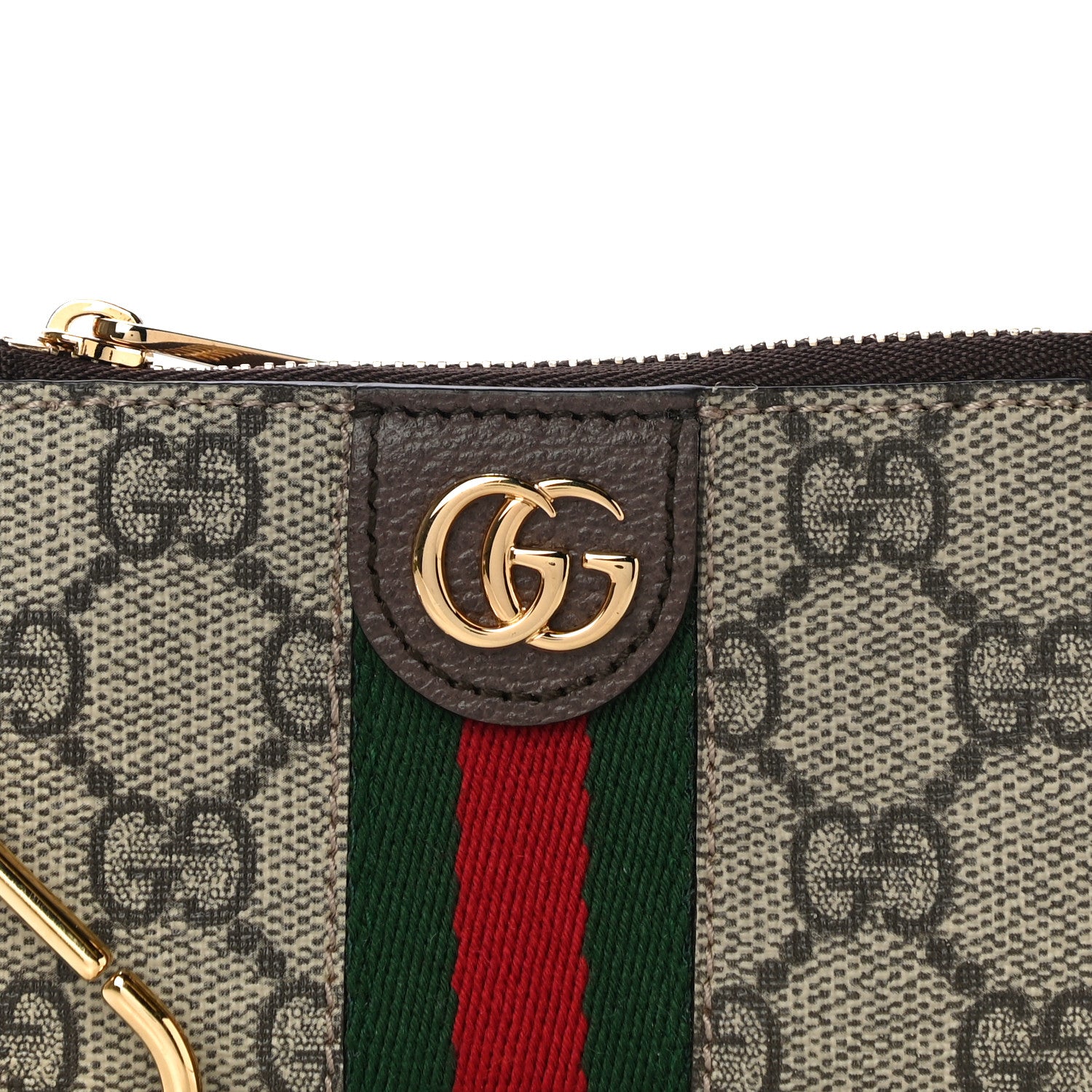 Gucci GG Supreme Monogram Web Ophidia Key Case Beige New Acero 8 of 11