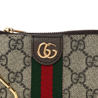 Gucci GG Supreme Monogram Web Ophidia Key Case Beige New Acero 8 of 11
