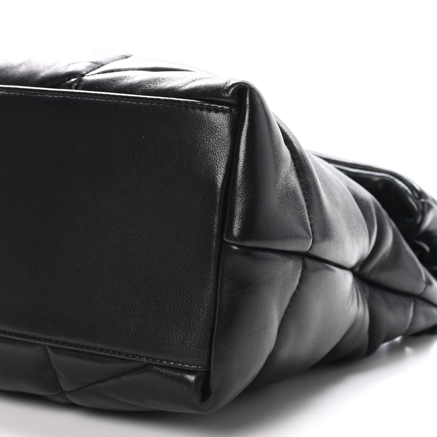 Saint Laurent Lambskin Quilted Monogram Monochrome Medium Loulou Puffer Chain Satchel Black 10 of 10