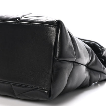 Saint Laurent Lambskin Quilted Monogram Monochrome Medium Loulou Puffer Chain Satchel Black 10 of 10