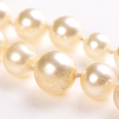 Chanel Graduated Pearl Crystal CC Long Necklace Light Gold 7 of 9