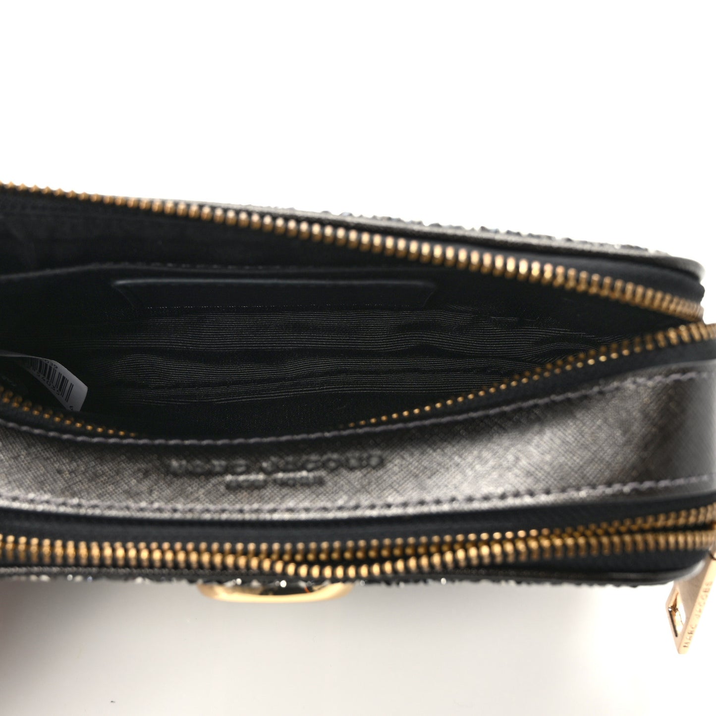 Crystal Calfskin Snapshot Camera Bag Grey