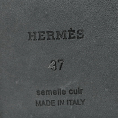Hermes Metallic Nappa Oran Sandals 37 Argent 6 of 9