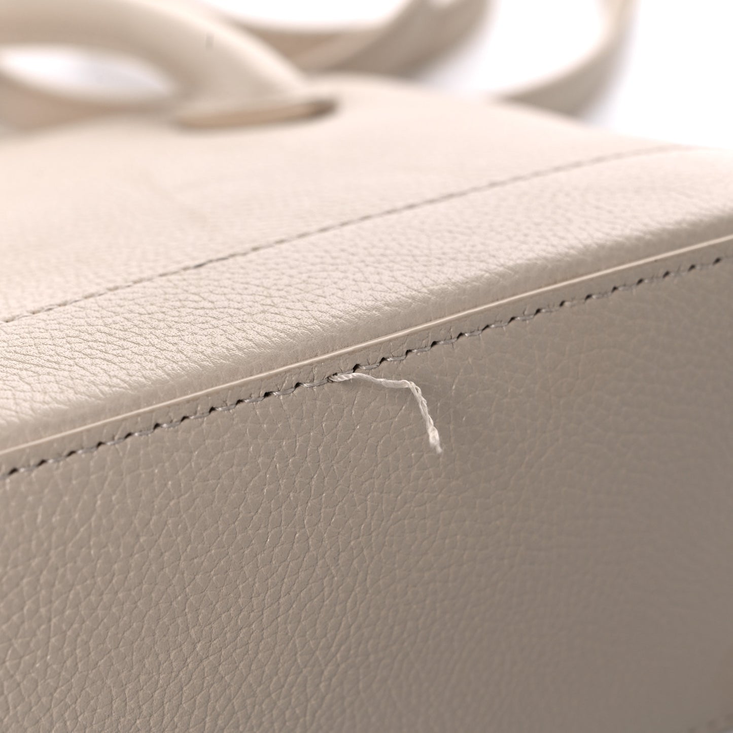 Grained Calfskin XXS Ville Top Handle Bag Beige
