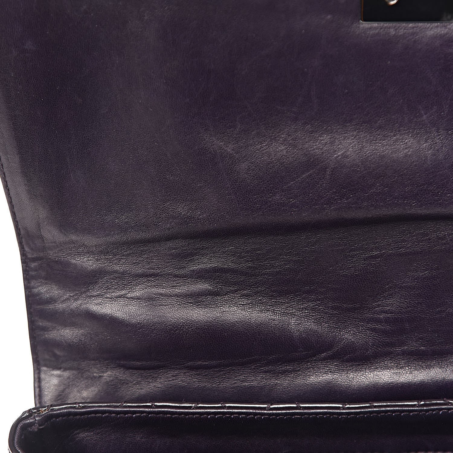 Chanel Glazed Calfskin Quilted Mademoiselle Bag Dark Purple 8 of 14
