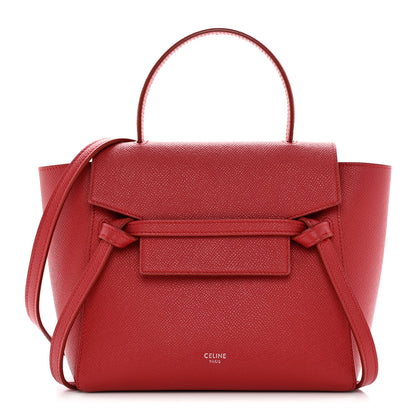 Celine Grained Calfskin Nano Belt Bag Coquelicot 1 of 17