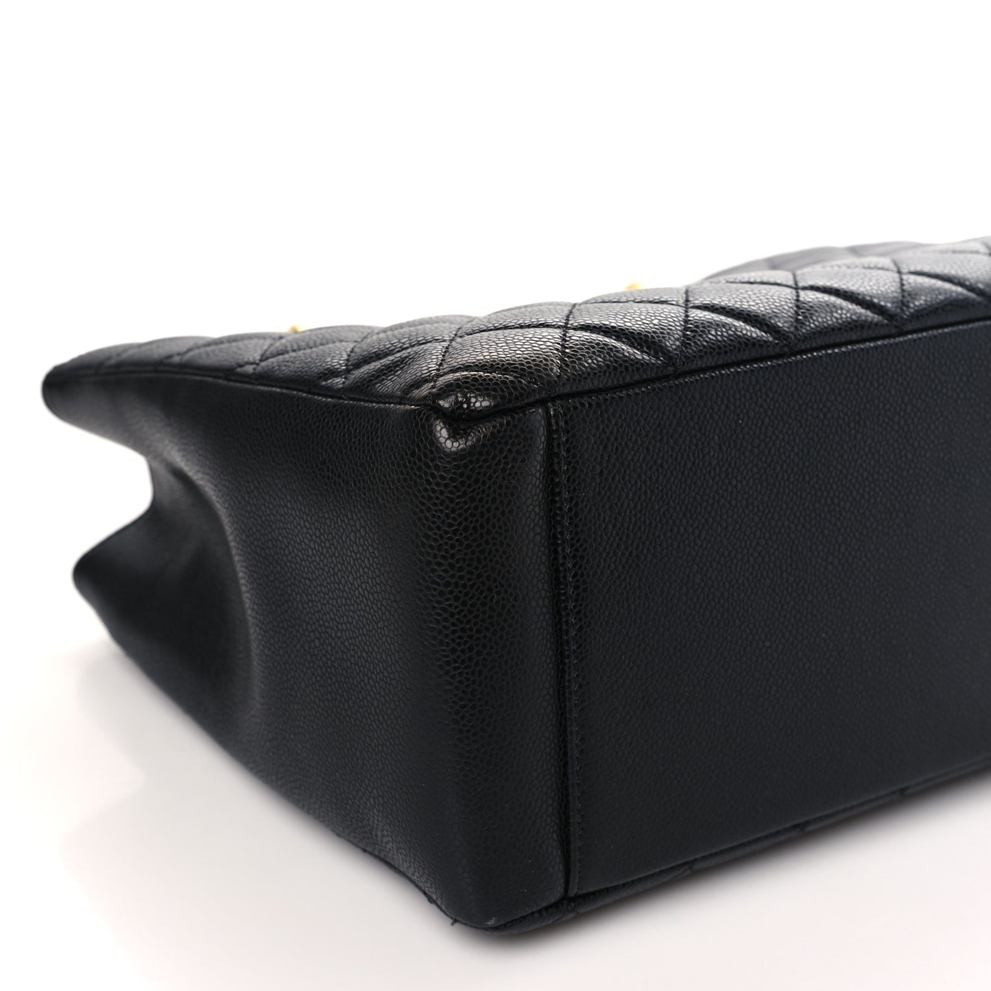 Caviar Quilted Grand Shopping Tote GST Black