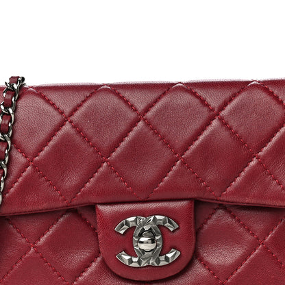 Chanel Lambskin Quilted Mini Mineral Nights Flap Crossbody Bag Dark Red 7 of 25