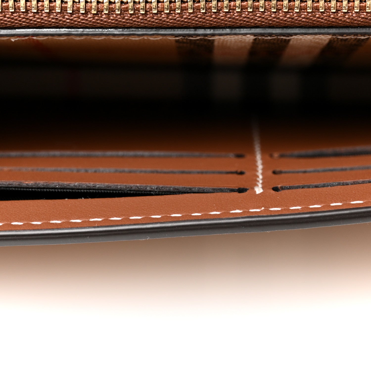 Burberry Vintage Check Grain Calfskin Halton Wallet Tan 5 of 7