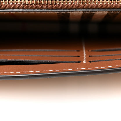 Burberry Vintage Check Grain Calfskin Halton Wallet Tan 5 of 7