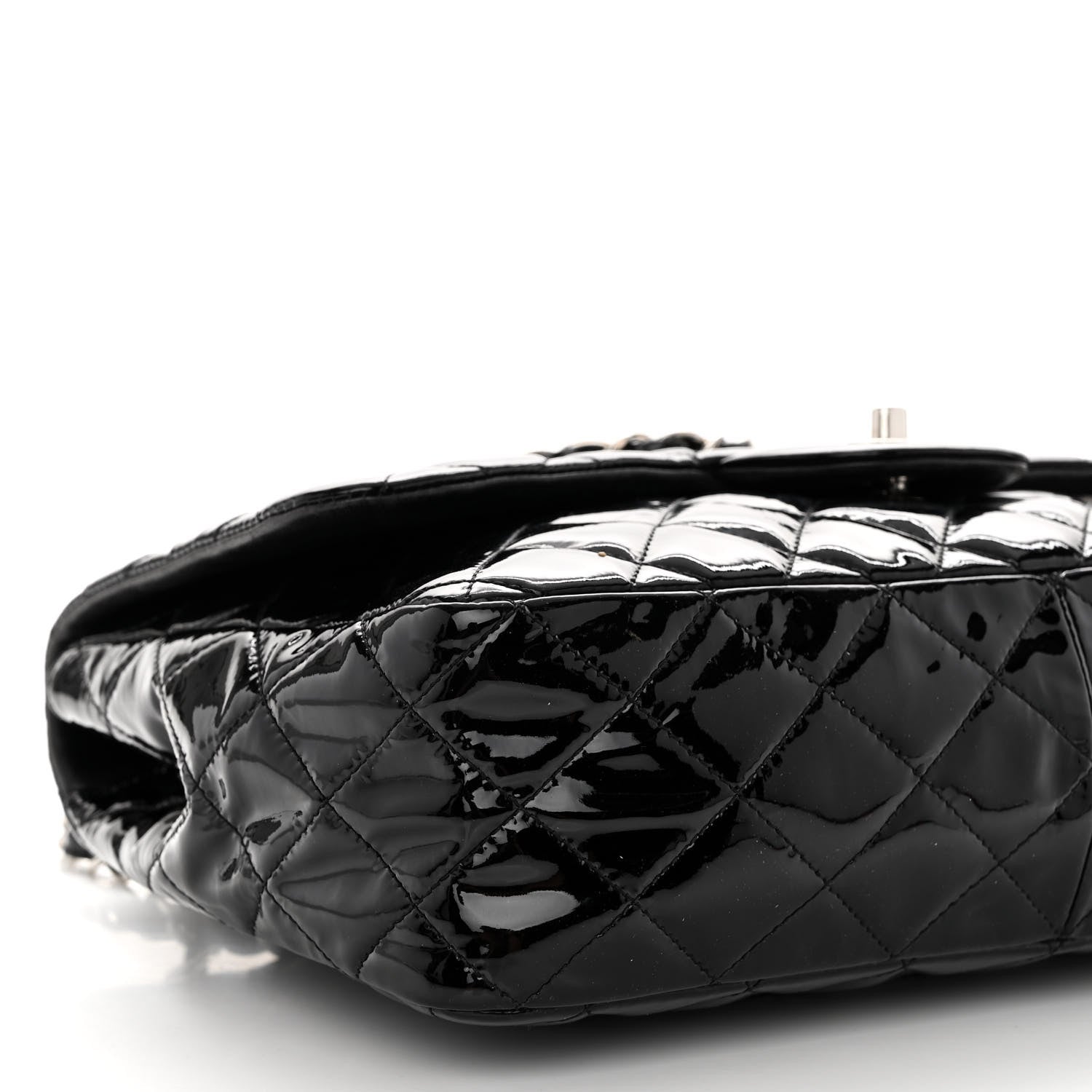 Chanel Patent Quilted Jumbo Single Flap Black 8 of 9