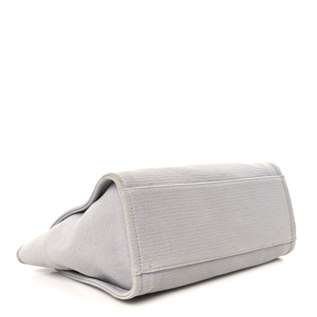 Chanel Mixed Fibers Small Deauville Tote Light Grey 3 of 9