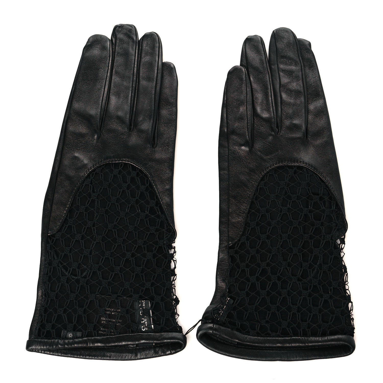 Gucci Nappa Mesh Gloves 8 Black 1 of 4