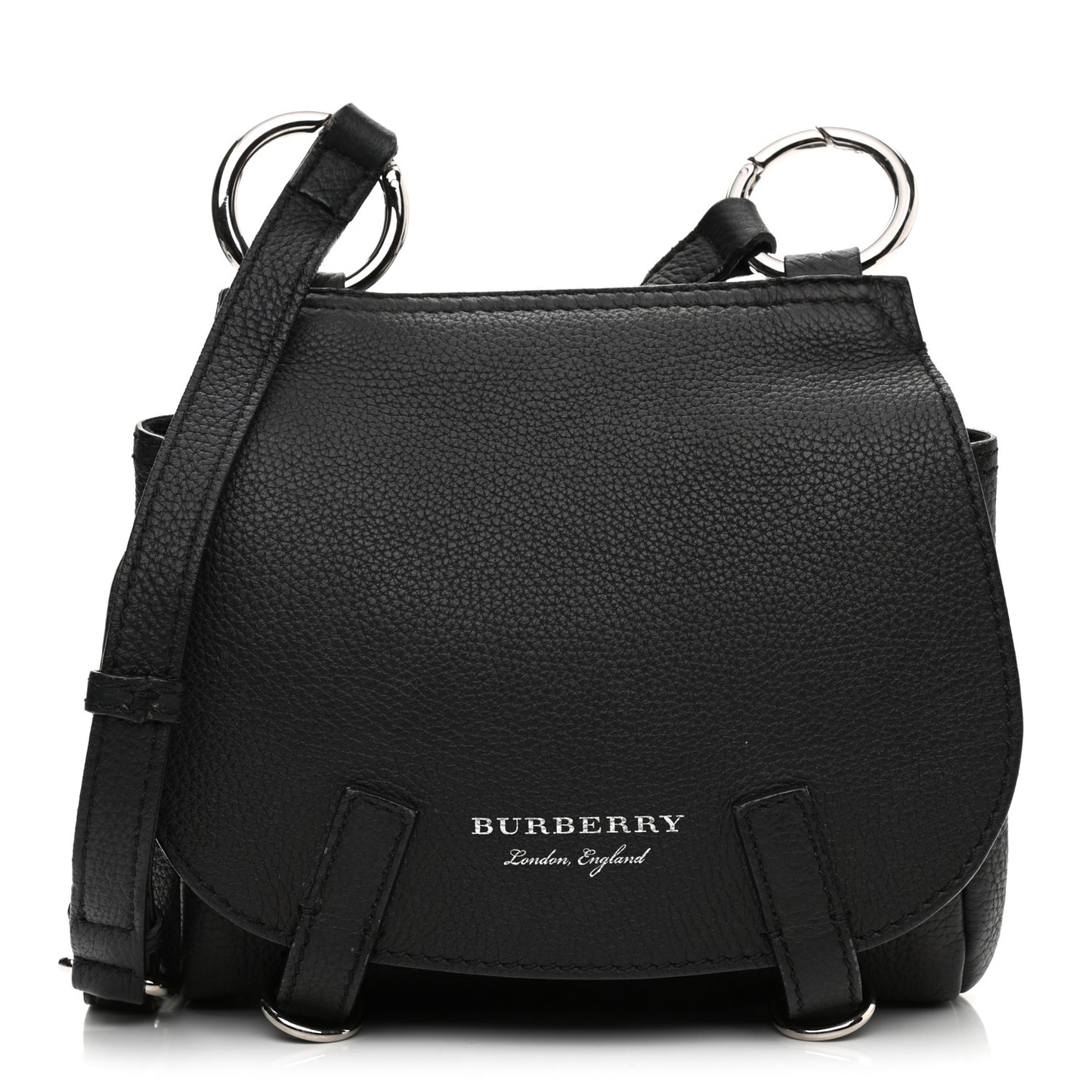 Soft Grain Calfskin Baby Bridle Saddle Bag Black