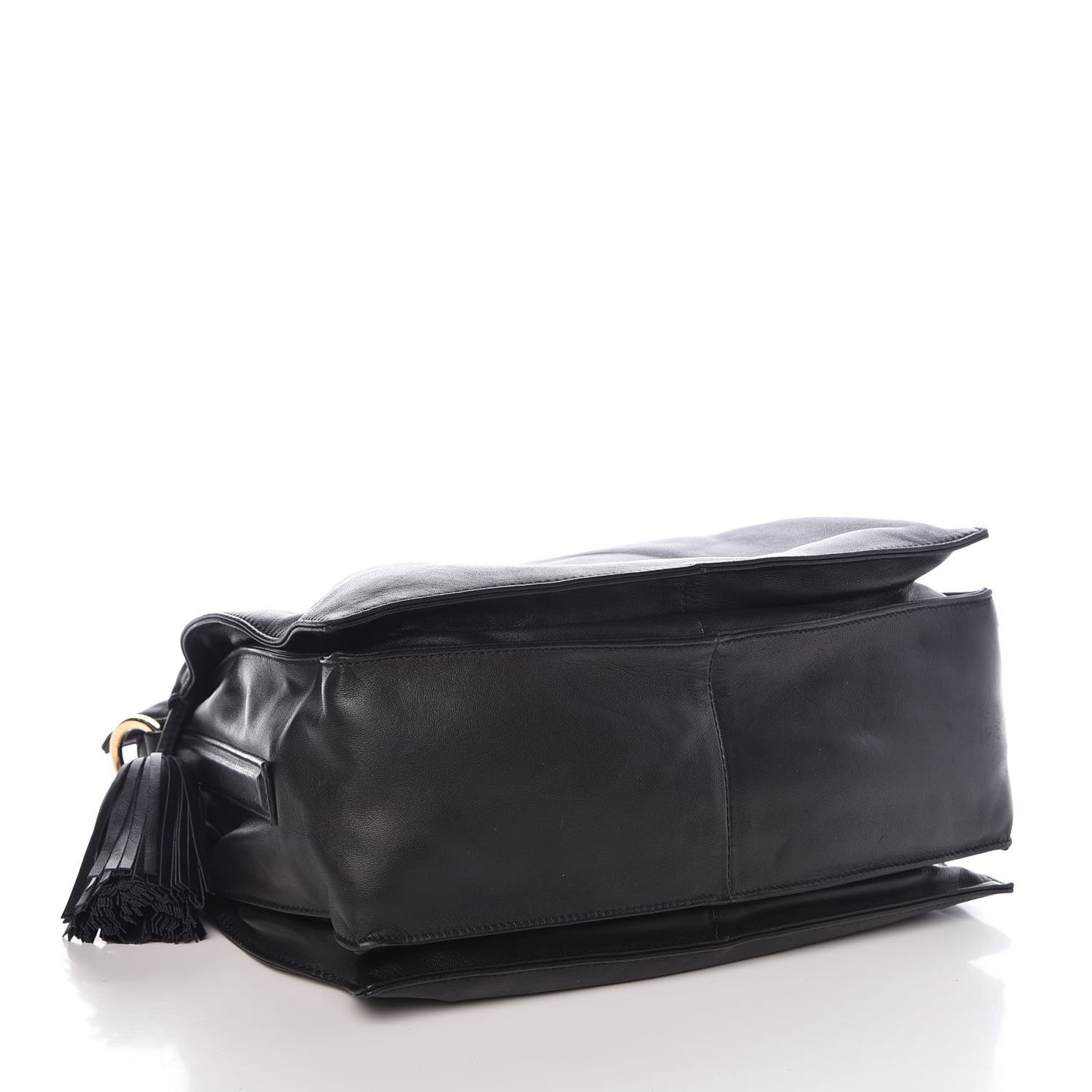 Calfskin Flamenco Shoulder Bag Black