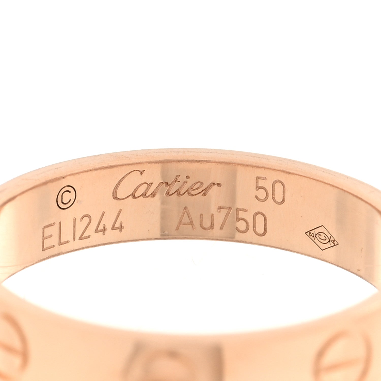 Cartier 18K Pink Gold 3.5mm LOVE Wedding Band Ring 50 5.25 4 of 4