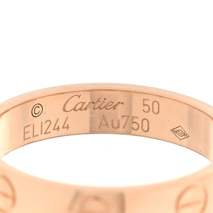 Cartier 18K Pink Gold 3.5mm LOVE Wedding Band Ring 50 5.25 4 of 4