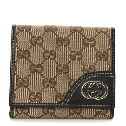 Gucci Monogram New Britt French Wallet Dark Brown 1 of 7