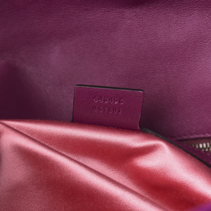 Gucci Velvet Matelasse Loved Embroidered Medium GG Marmont Shoulder Bag Fuchsia Violet Cyclamen 7 of 10