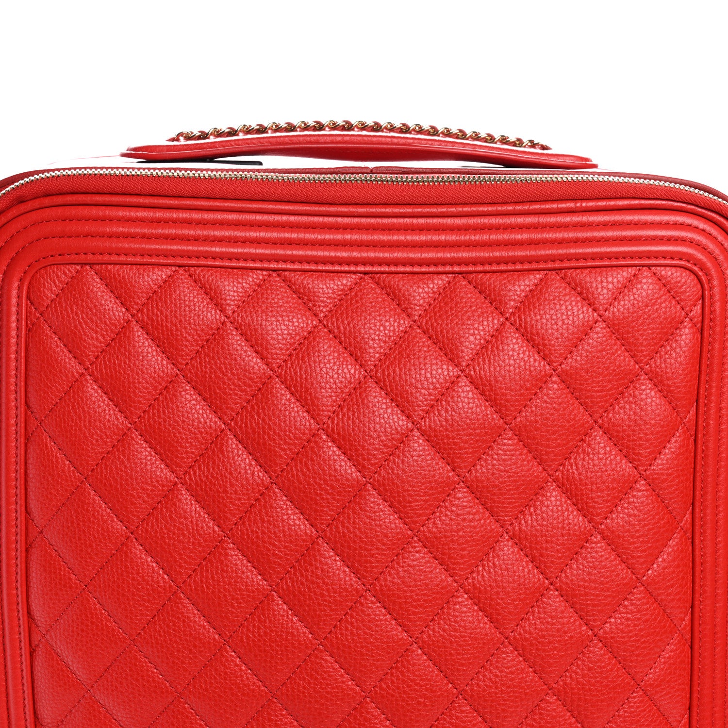 Chanel Calfskin Quilted Coco Case Trolley Red 7 of 10
