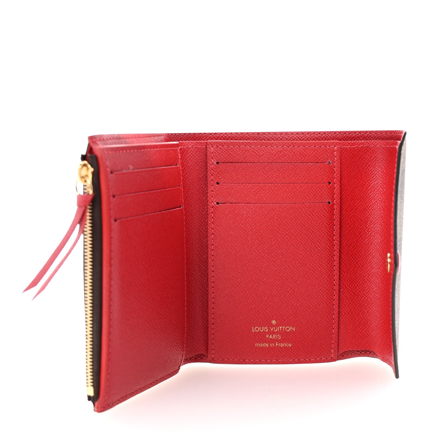 Louis Vuitton Damier Ebene Victorine Wallet Cherry 5 of 7