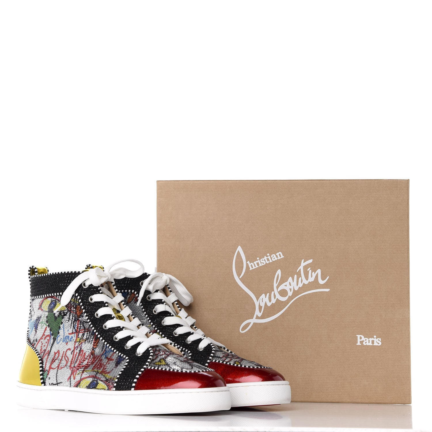 Christian Louboutin Patent Flash Paillettes Mens Rantus Orlato Sneakers 46 Version Silver 10 of 10