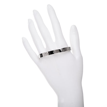 Cartier 18K White Gold LOVE Bracelet 17 2 of 8