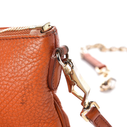 Burberry Signature Grain Calfskin Tassel Peyton Crossbody Clutch Bag Orange 10 of 17