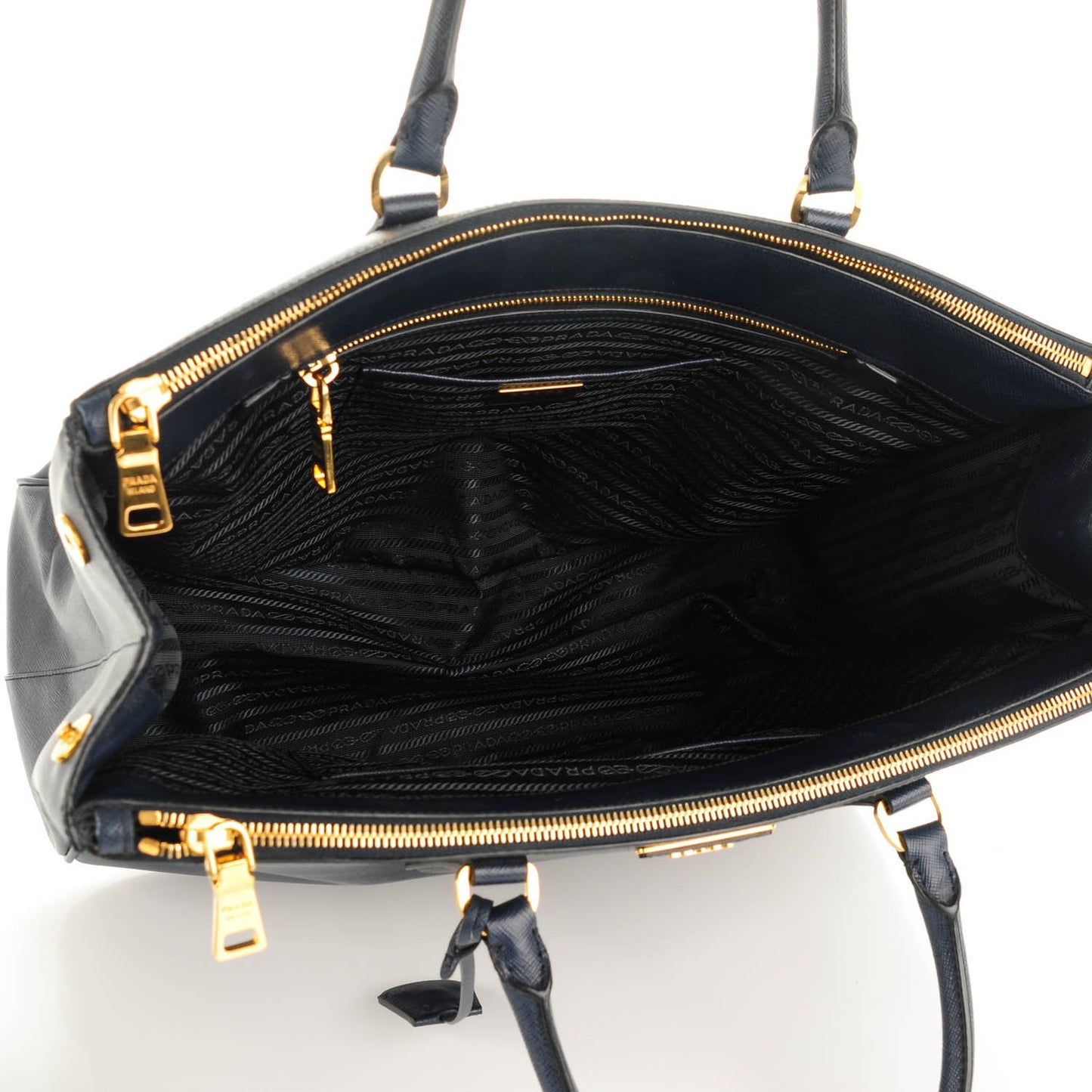 Saffiano Lux Extra Large Galleria Double Zip Tote Baltico