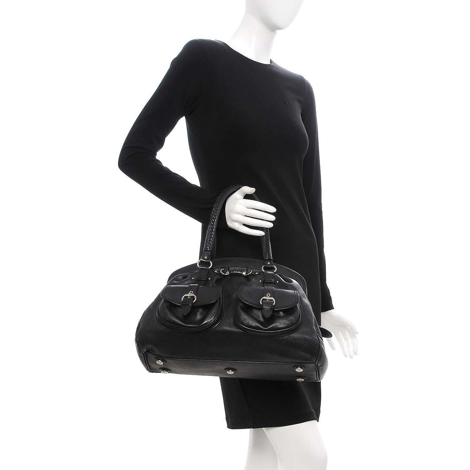 Christian Dior Calfskin My Dior Satchel Black 2 of 7